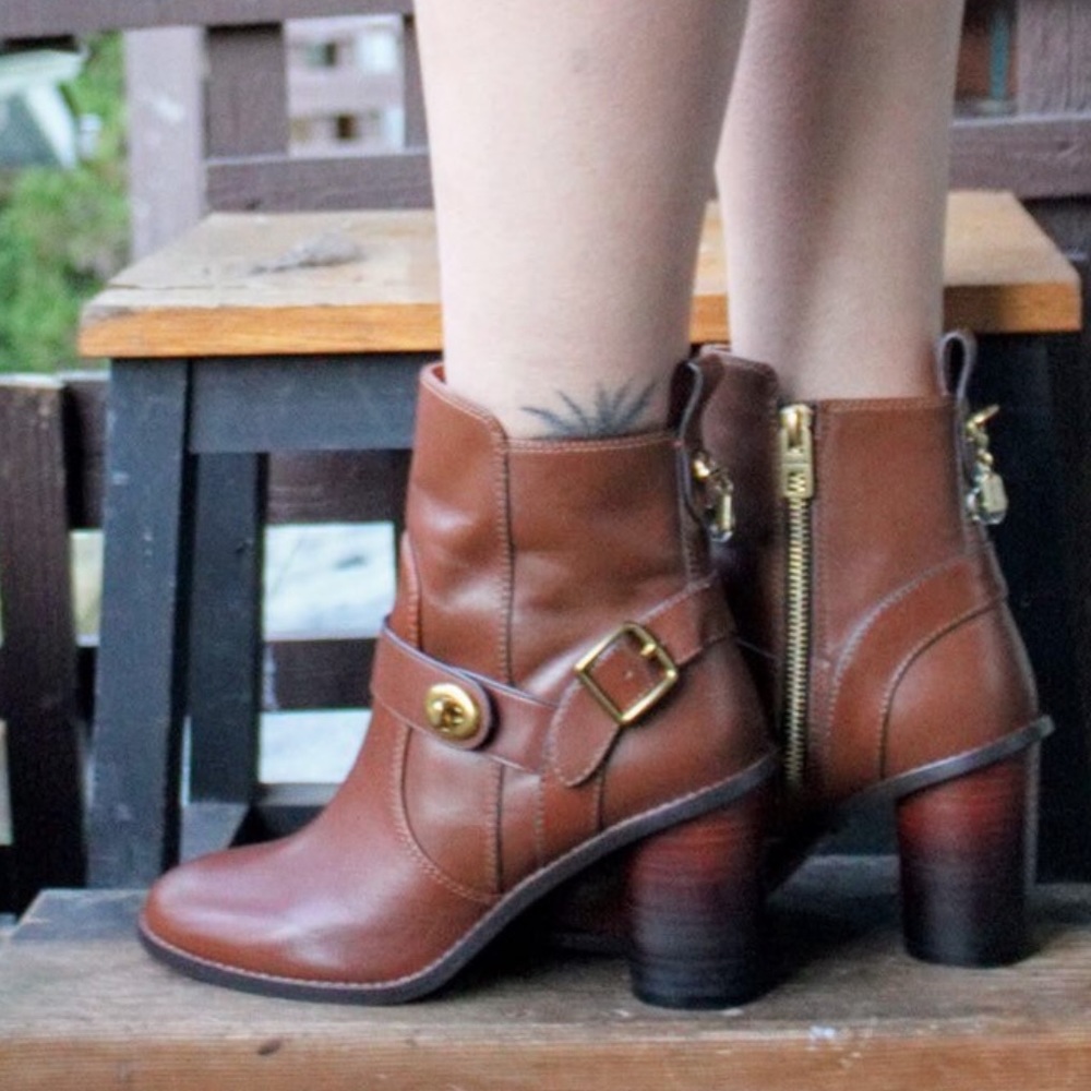 Coach Moto Bootie Heel in size 7